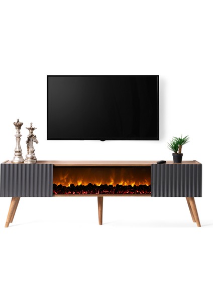 Venıce Şömineli Tv Ünitesi %100 Mdf