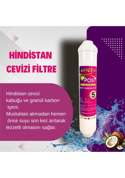 Tüm Kapalı Kasalar + İhlas Aura (Silver - Plus - Platinum) Su Arıtma 5'li Filtre Seti, 80 gpd Membranlı