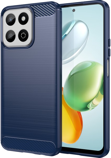 Honor 200 Smart 5g / Honor Play 60 Plus 5g Karbon Fiber Dokulu Tpu Fırçalanmış Telefon Kapağı (Yurt Dışından)