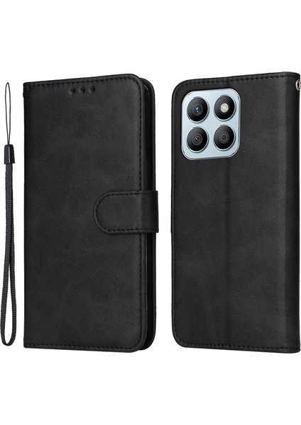 Honor X8B 4g Buzağı Dokusu Deri Kasa Fotoğraf Slot Cüzdan Telefon Kapağı (Yurt Dışından)