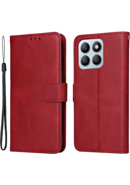 Honor X8B 4g Buzağı Dokusu Deri Kasa Fotoğraf Slot Cüzdan Telefon Kapağı (Yurt Dışından)