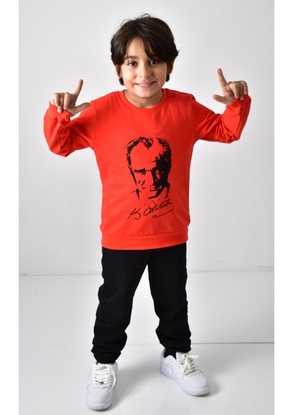 Çocuk Atatürk Baskılı Sweatshirt