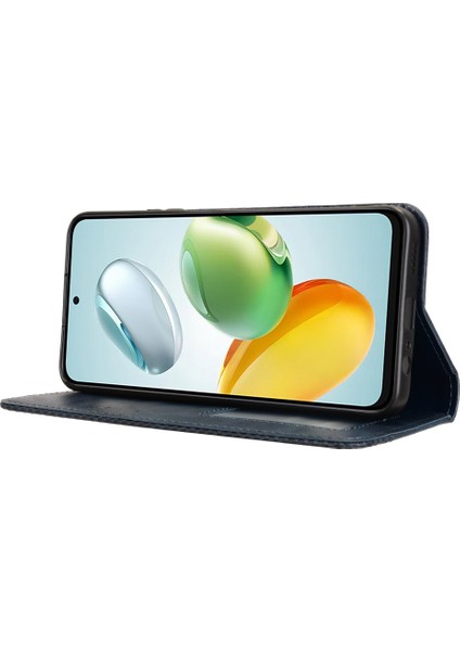 Honor 200 Smart 5g / Play 60 Plus 5g Retro Standlı Deri Cüzdan Telefon Kılıfı (Yurt Dışından)