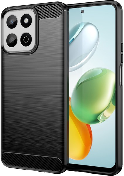Honor 200 Smart 5g / Honor Play 60 Plus 5g Karbon Fiber Dokulu Tpu Fırçalanmış Telefon Kapağı (Yurt Dışından)