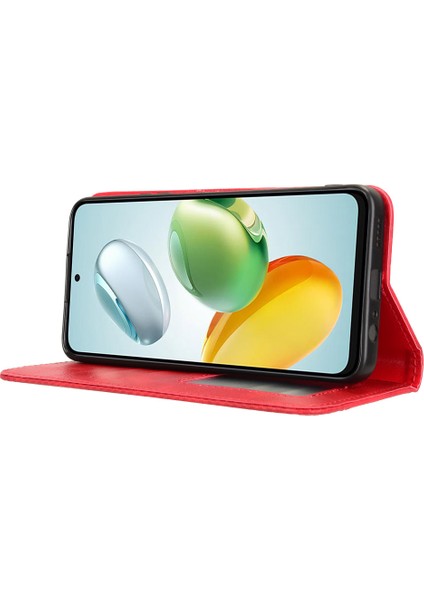 Honor 200 Smart 5g / Play 60 Plus 5g Retro Standlı Deri Cüzdan Telefon Kılıfı (Yurt Dışından)