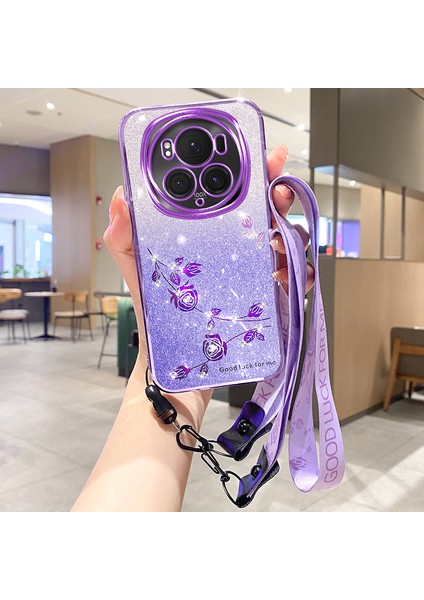 Honor Magic6 Pro 5g Tpu Telefon Kılıfı Kordon Dekorlu Parlak Parlak (Yurt Dışından)