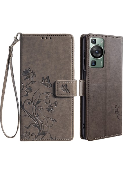 Huawei P60 / P60 Pro Pu Deri Standlı Cüzdan Çanta Telefon Kapağı (Yurt Dışından)