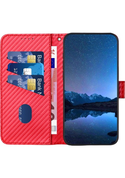 Honor X8B 4g Karbon Fiber Doku Pu Deri Cüzdan Telefon Kılıfı (Yurt Dışından) fiyatları