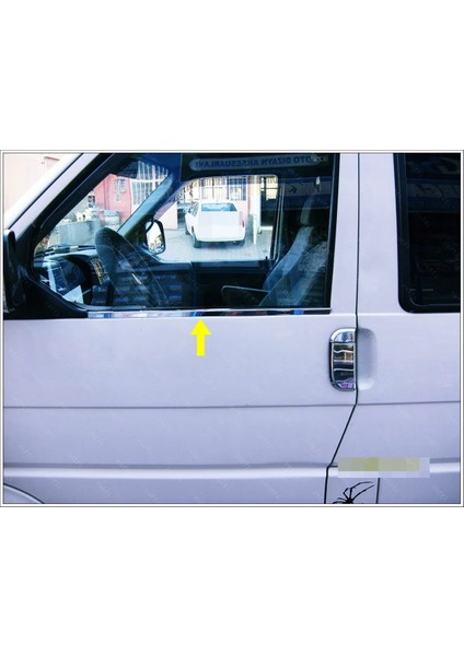 Vw T4 Transporter Krom Cam Çıtası 2 Parça 1995-2003 Uyumlu Paslanmaz Çelik