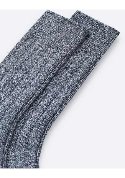 Erkek Lacivert Yün Karışımlı Fitilli Soket Çorap A42Y8500 modelleri