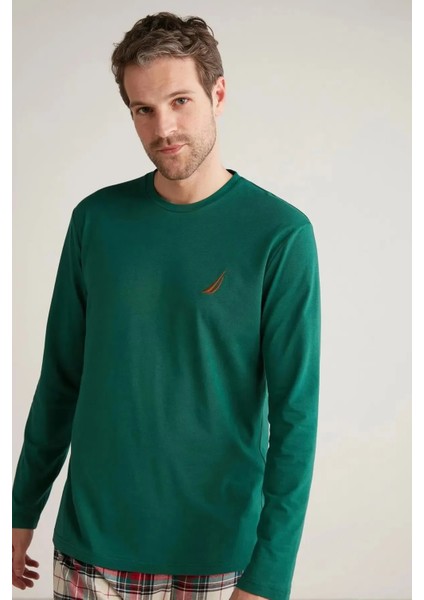 Modal Pamuk 4 Mevsim Giyilebilir Uzun Kollu Erkek Pijama Üst M630