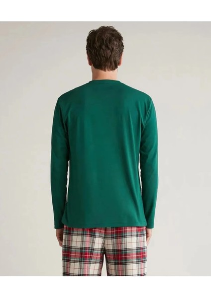Modal Pamuk 4 Mevsim Giyilebilir Uzun Kollu Erkek Pijama Üst M630