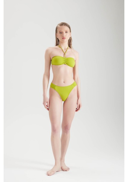 Straplez Aksesuarli Bikini Takımı