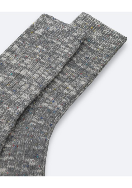 Erkek Gri Pamuklu Nopeli Soket Çorap A42y8501 modelleri
