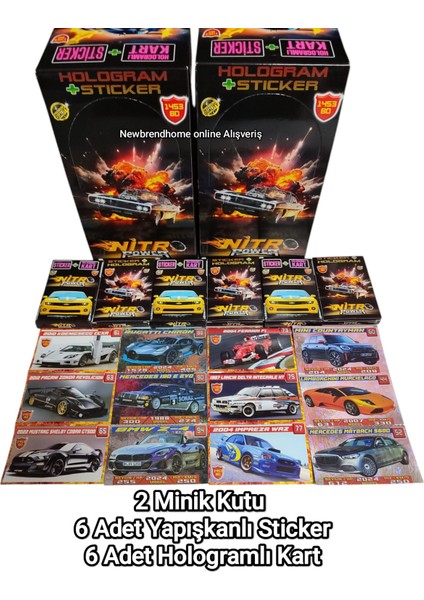 Nitro Power 1453 Bd Araba Kartları Yapışkanlı Hologramlı Nostalji ve Süper Araba Oyun Kağıtları fiyatları
