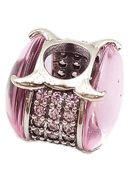 Pembe Taşlı Murano Charm