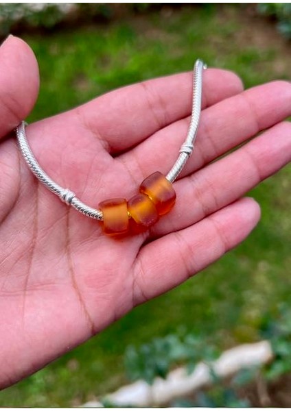 Turuncu Mat Murano Cam Charm fiyatları
