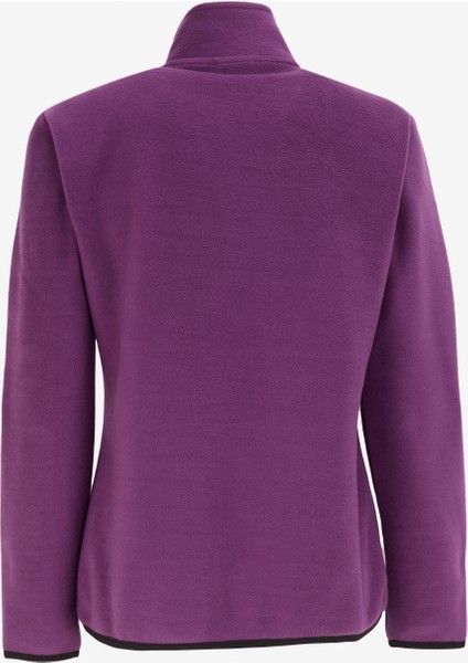 Düz Mor Kadın Polar Sweatshırt D4WL-SWT3929