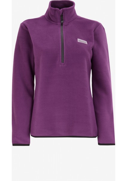 Düz Mor Kadın Polar Sweatshırt D4WL-SWT3929