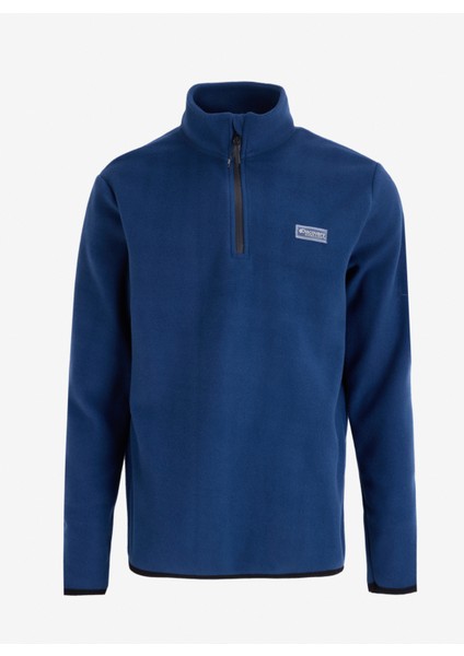 Discovery Expedition Düz Indigo Erkek Polar Sweatshırt D4WM-SWT3993