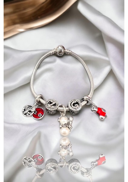 Sallantılı Noel Baba Kırmızı Charm
