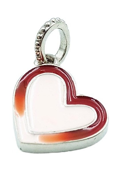 Sallantılı Pembe Kalp Charm