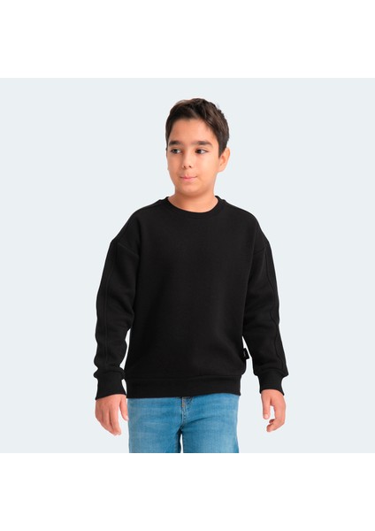 LOGAN Unisex Çocuk Sweatshirt Siyah indirimleri