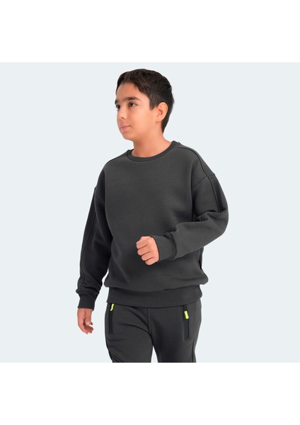 LOGAN Unisex Çocuk Sweatshirt Koyu Gri modelleri