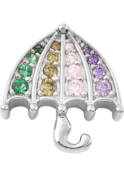 Renkli Taşlı Şemsiye Charm