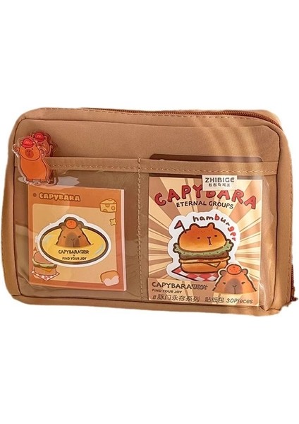 Ilkokul Kız Çocukları Için Kapibala Kalem Kutusu, Gösterişli, Geniş Kapasiteli, Çok Fonksiyonlu Kırtasiye Kutusu (Yurt Dışından)