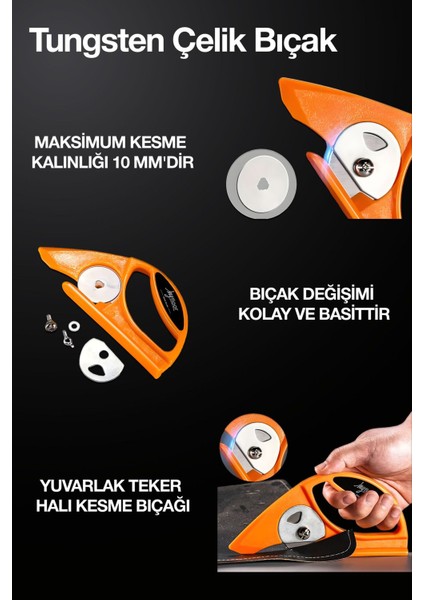 Halı Kesim Bıçağı 45MM Yuvarlak Çelik Bıçaklı Myfloor Rende Model modelleri
