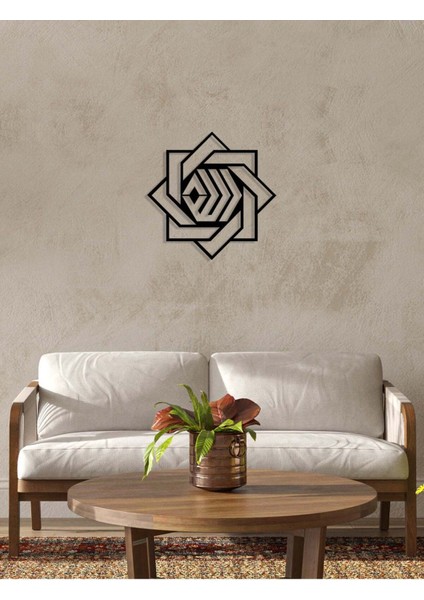 -Allah Islami Metal Tablo - Islami Ev Dekorasyonu - Dini Duvar Tabloları - 50 X 50 - Cm - Sıyah-Islm-024 fırsatları