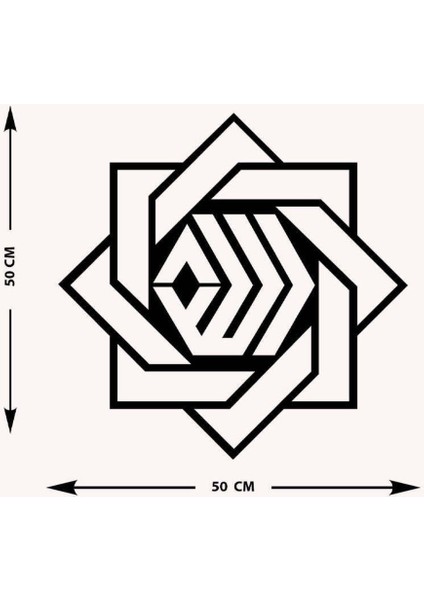 -Allah Islami Metal Tablo - Islami Ev Dekorasyonu - Dini Duvar Tabloları - 50 X 50 - Cm - Sıyah-Islm-024 indirimleri