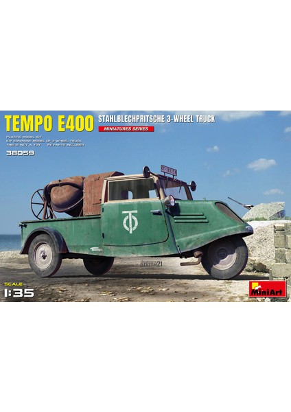 Tempo E400 Stahlblechpritsche 3 Tekerlekli Kamyon