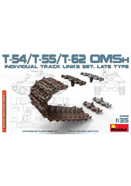 T-54/t-55/t-62 Omsh Özel Palet Zincir Bağlantı Seti. Late Type