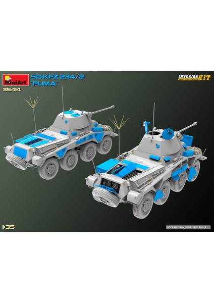 Sd. Kfz. 234/2 Puma. Interior Kit fırsatları