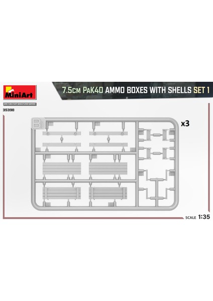7,5 cm PAK40 Mermili Cephane Kutusu Seti