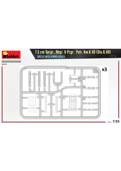 7.5 cm Sprgr., Nbgr. & Pzgr. Patr. Kw.k.40 (Stu.k.40) Mermiler ve Cephane Kutuları