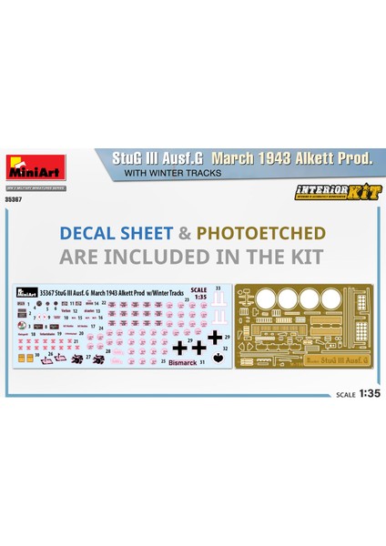 Stug Iıı Ausf. G Mart 1943 Alkett Prod Kış Paleti Ile. Interior Kit indirimleri