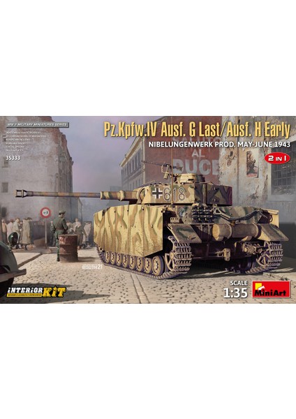 Pz.kpfw.ıv Ausf. G-Last/h-Early Nibelungenwerk Prod. (Mayıs-Haziran 1943) 2in1 Interior Kit