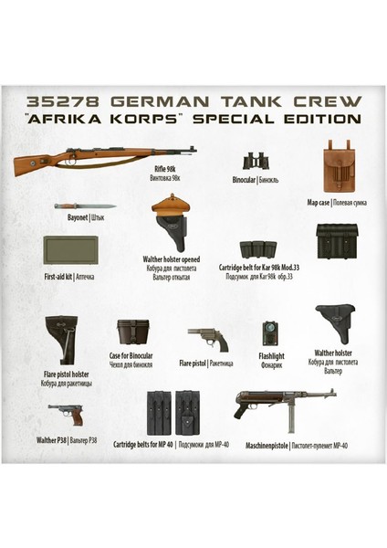 Alman Tank Mürettebatı Afrika Korps. Özel Üretim modelleri