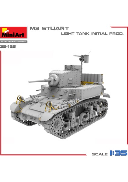 1:35 M3 Stuart Hafif Tank. Ilk Üretim