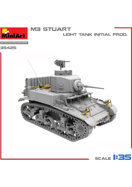 1:35 M3 Stuart Hafif Tank. Ilk Üretim