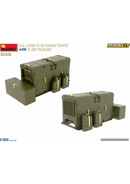 1:35 Abd Ordusu K-51 Telsiz Kamyonu K-52 Römorku Ile. Interior Kit. fiyatları