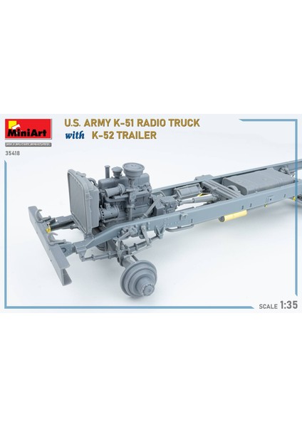 1:35 Abd Ordusu K-51 Telsiz Kamyonu K-52 Römorku Ile. Interior Kit. fırsatları