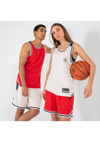 Tarmak Yetişkin Basketbol Şortu - Çift Yönlü - Kırmızı / Bej - SH500 fiyatları