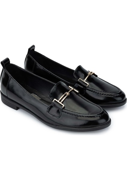 Kadın Deri Siyah Açma Loafer Ayakkabı 1062 01 Bn Ayk SK24-25 Sıyah Acma fiyatları