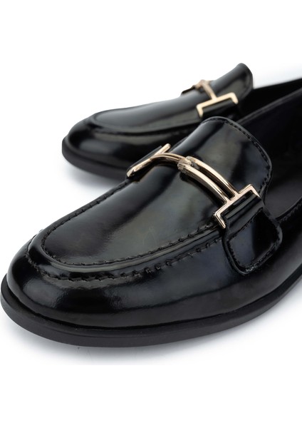 Kadın Deri Siyah Açma Loafer Ayakkabı 1062 01 Bn Ayk SK24-25 Sıyah Acma modelleri