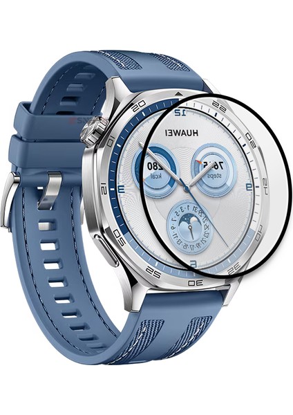 Huawei Gt5 46MM Ile Uyumlu Polymer Temperli Nano 0.5 mm Watch Ekran Koruyucu