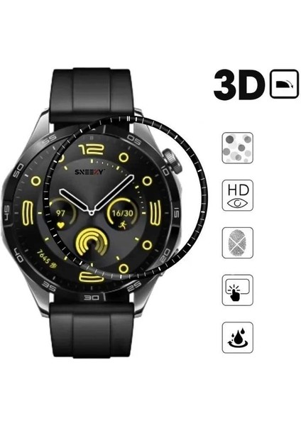 Huawei Gt5 46MM Ile Uyumlu Polymer Temperli Nano 0.5 mm Watch Ekran Koruyucu